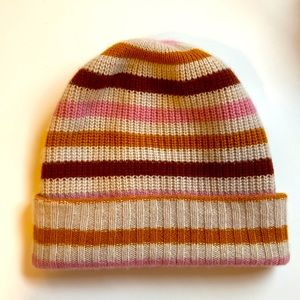 Madewell Cashmere Striped Beanie